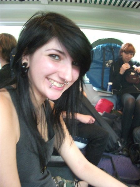 Ik  Onder weg met de trein naar Graspop 2011. 