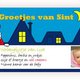 Kaartje Baby-Cards Sinterklaaskaarten Over de daken - F-721