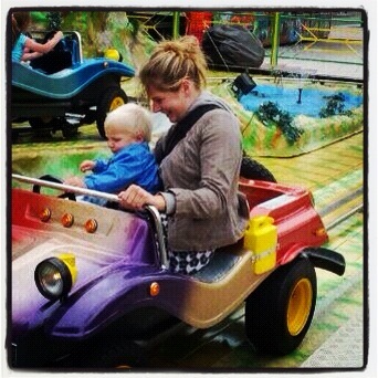  Samen met mijn kleine man op de kermis