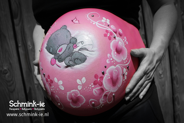 Buik + Bellypaint Buikschildering laten maken via www.schmink-ie.nl