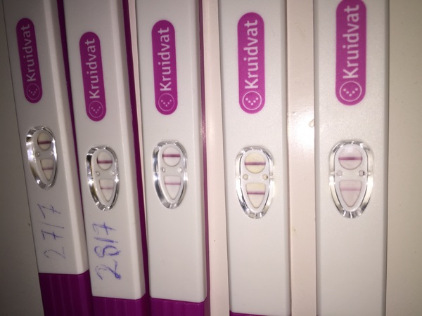 Ovulatietesten Ben ik nou zwanger of niet , ben al 10 dagen overtijd heb verschillende symptomen , en blijf positief testen :) hoop dat dit op zwangerschap duidt
Met een echt zwangerschapstest noch nog even wachten