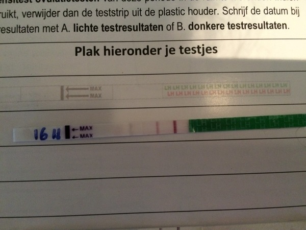 1ste ovulatietest Na een lange cyclus 62 dagen. 7nov ongesteld, vandaag dag 10 en eerste ovtest. 