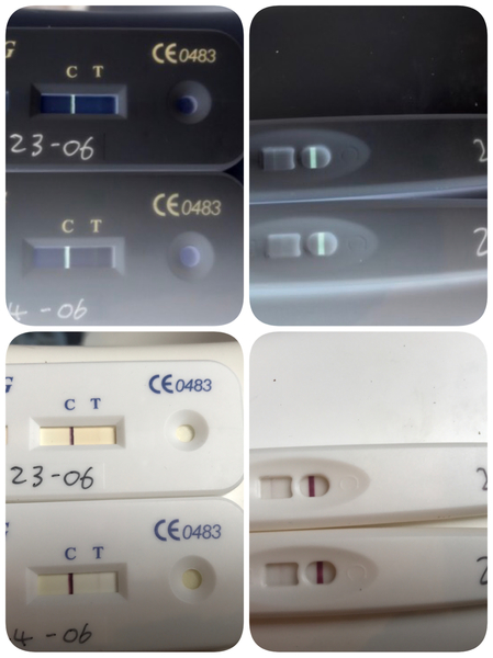 Testjes 24-6 Geen ochtendurine gebruikt helaas...