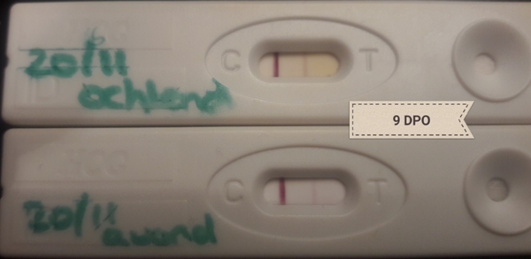  Mijn allereerste echte positieve test! Op 9dpo ochtend en avond 