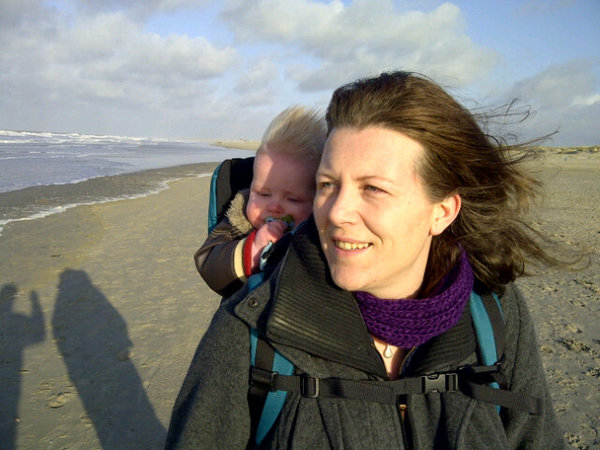 Uitwaaien Lekker op het strand met de rugzak, papa mee, hondje mee. Heerlijk!