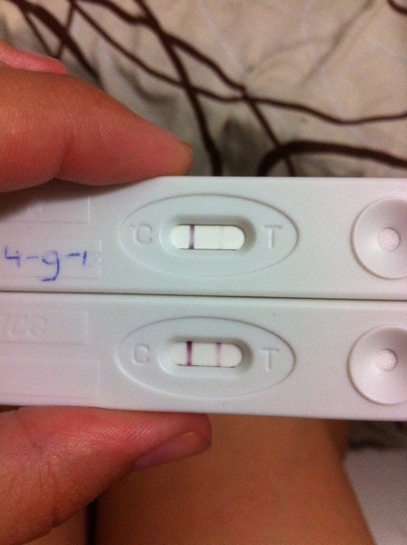 Yesssss! Eerste testje is van 4 september, 3 dagen voor nod. Tweede testje van 7 september, nod:)