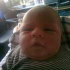 Yoël  enkele uren oud mijn kleinzoon geboren op 31-07-2011
