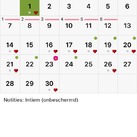  Maandkalender 