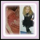 Ons meisje Naomi paar uurtjes oud en Nu (4 jaar)