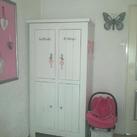 Foto 3 van roze ruitjes behangkamer 